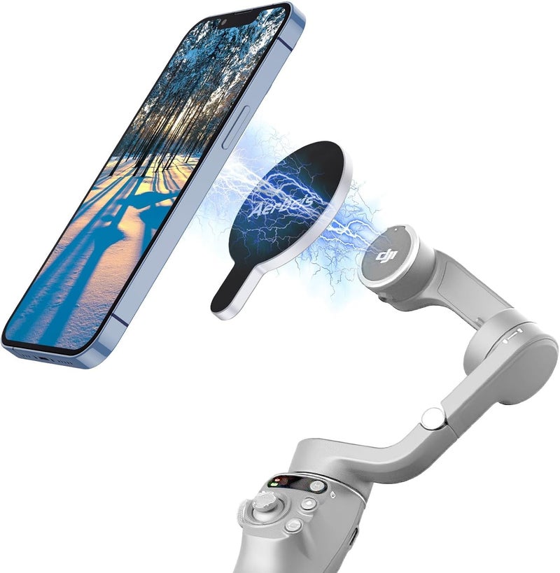 Aerbeis حامل هاتف مغناطيسي من DJI - لموديلات Magsafe DJI Osmo Mobile 8 7P 7 SE 6 5 4 مع مشبك مغناطيسي وحلقة حامل وسريع الإطلاق لملحقات مثبت OM - Image 1